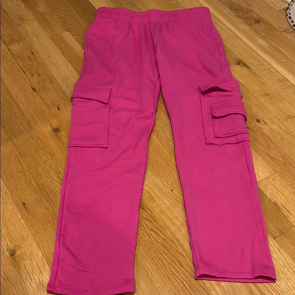 Suzette Girls Pink Sweatpants Size 12/14 - Picture 3 of 4